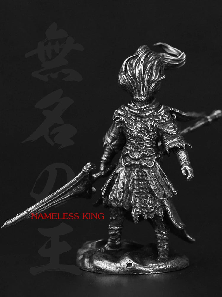 Vintage White Brass Dark Souls III Nameless King Anime Action Figurine Metal Game Character Model Collections Toy Gifts
