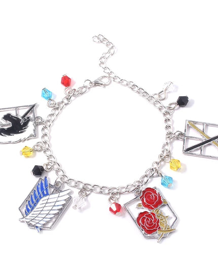 Anime Attack On Titan Keychain Shingeki no Kyojin Scouting Legion Emblem Pendant Key Chain for Women Men Cosplay Jewelry Gift