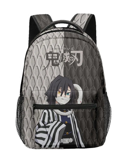 Anime Demon Slayer Tanjiro Nezuko 3D Printed Backpack for College Students Large School Bag 15 Inch Laptop Bag Middle School