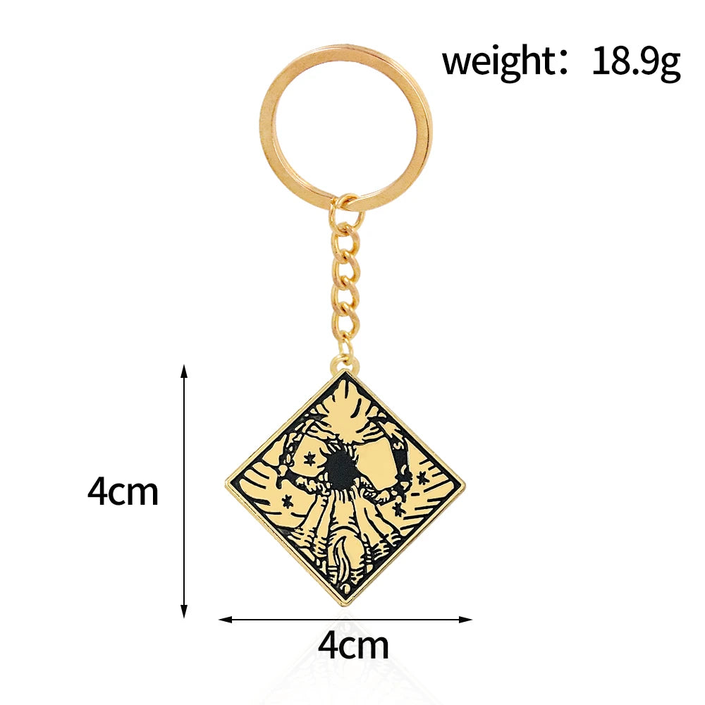 Game Ring Keychain Amulet Prosthetic Swordsman Pendant Necklaces for Men Women Bag Car Cosplay Props Accessories Jewelry
