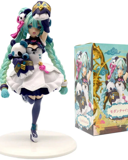 Anime beautiful girl Hatsune Miku handmade character fashion birthday Christmas gift Hatsune Miku PVC model desktop decoration