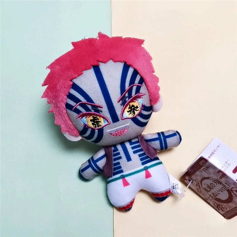 15cm Japan Anime Demon Slayer Akaza Rui Iguro Obanai Tanjirou Kamado Nezuko Agatsuma Zenitsu Plush Toys Doll Peluche Gift
