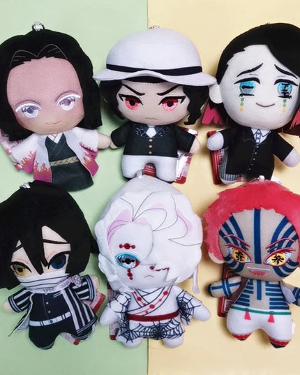 15cm Japan Anime Demon Slayer Akaza Rui Iguro Obanai Tanjirou Kamado Nezuko Agatsuma Zenitsu Plush Toys Doll Peluche Gift
