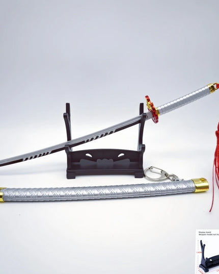 Demon Slayer Peripherals Tanjiro, Agatsuma Zenitsu Katana Full Metal Weapons Bounce Jump Knife Crafts Toy Sword Model Ornaments
