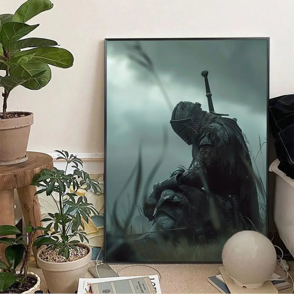 1pc DARK SOULS Adventure Game Poster Wall Art Home Decor Room Decor Digital Painting Living Room Restaurant Kitchen Art