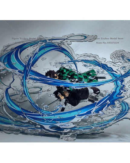 SHF 1/12 Anime Kamado Tanjirou Boy Flame Strike Special Effects Static Water Model Toys Accessory For 6" Tomioka Giyuu Decor