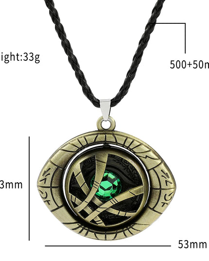 Marvel Avengers Dr Strange Men Doctor Strange Infinity Time Stones Eye of Agamotto Rotatable Keychain Kpop