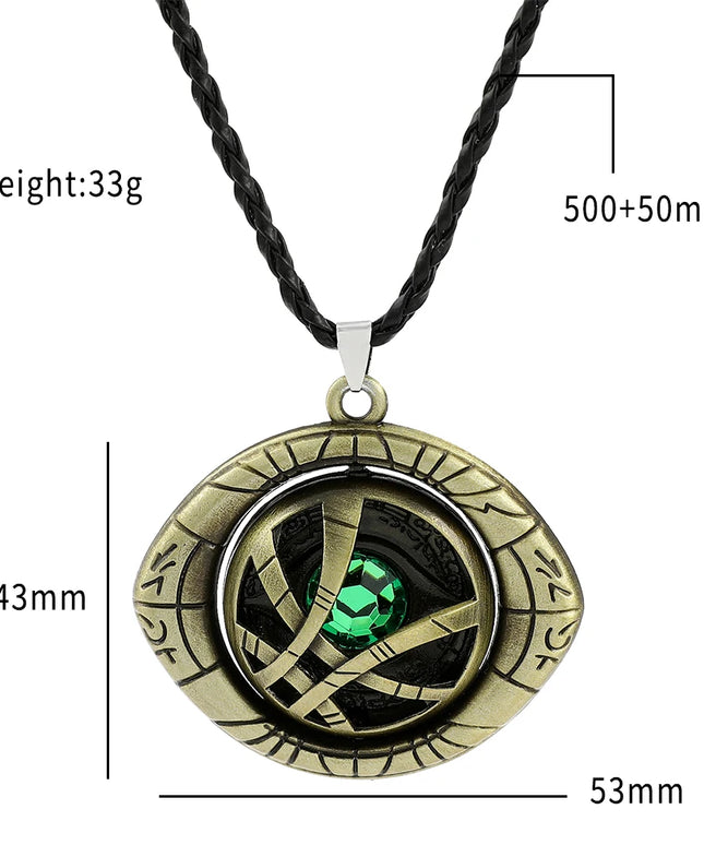 Marvel Avengers Dr Strange Men Doctor Strange Infinity Time Stones Eye of Agamotto Rotatable Keychain Kpop
