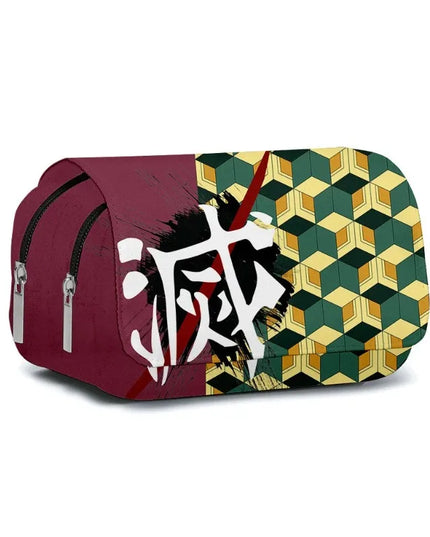 Demon Slayer 3D Anime Pen Bag Student Storage Bag Tanjirou Nezuko Zenitsu Giyuu Cartoon Pen Box Cute Boys Girls Pencil Case