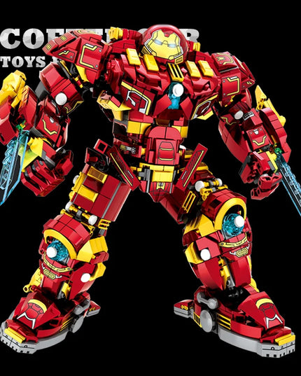 Superheroes Mecha DIY Building Blocks Movie Mech Hero 3D Model Armor Iron Robot MOC Bricks Toys For Adult Kid Boy Christmas Gift