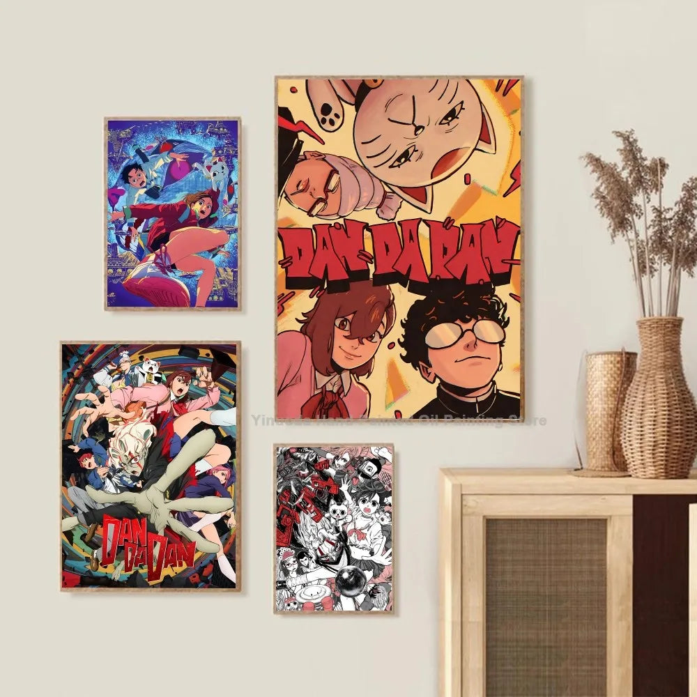 1PC Classic Anime Dandadan Poster Self-adhesive Art Waterproof Paper Sticker Coffee House Bar Room Wall Decor