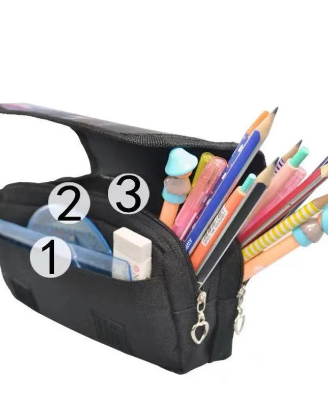 Demon Slayer 3D Anime Pen Bag Student Storage Bag Tanjirou Nezuko Zenitsu Giyuu Cartoon Pen Box Cute Boys Girls Pencil Case