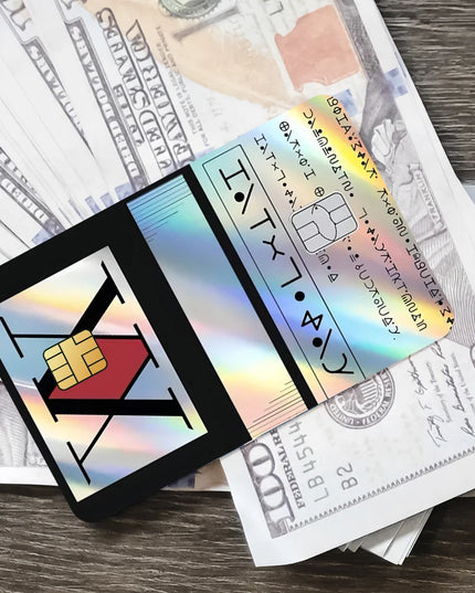 HUNTER Film Skin Cover Credit Card Stickers 4PCS Debit Front Anime H-HUNTER x Decoration Bank Bus Pass Waterproof