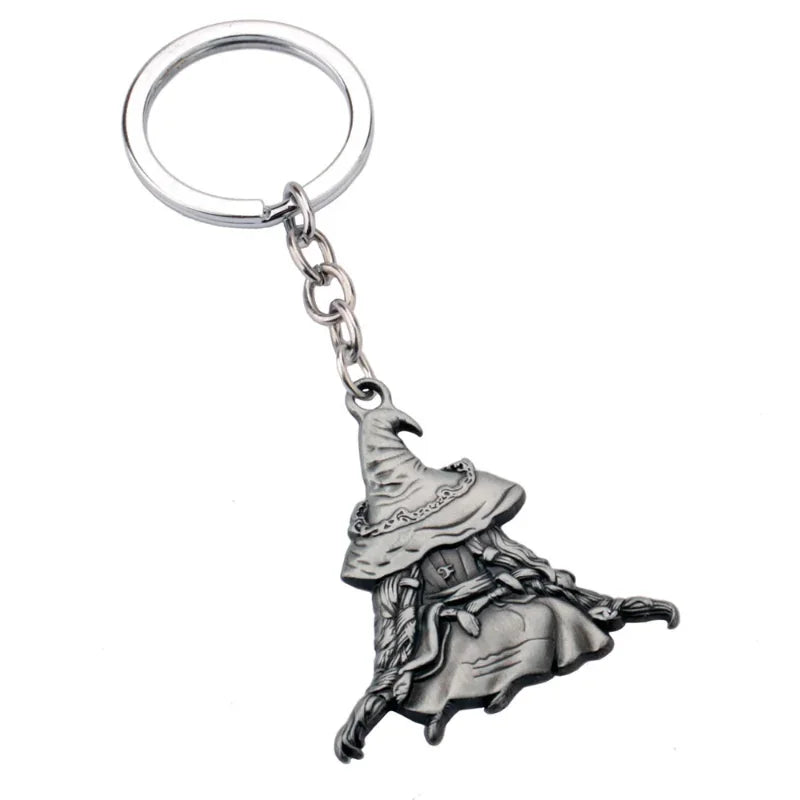 Game Vintage Elden ring Master Talisman Pendant Keychain for Men Boy Silver Color Metal Key Ring Fans Car Bag Decor Jewelry Gift