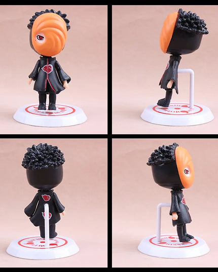 6 Pcs/Lot NARUTO Sasuke Gaara Uchiha Madara Figure 7-8cm 2 Style Personality Base Mini Figurines