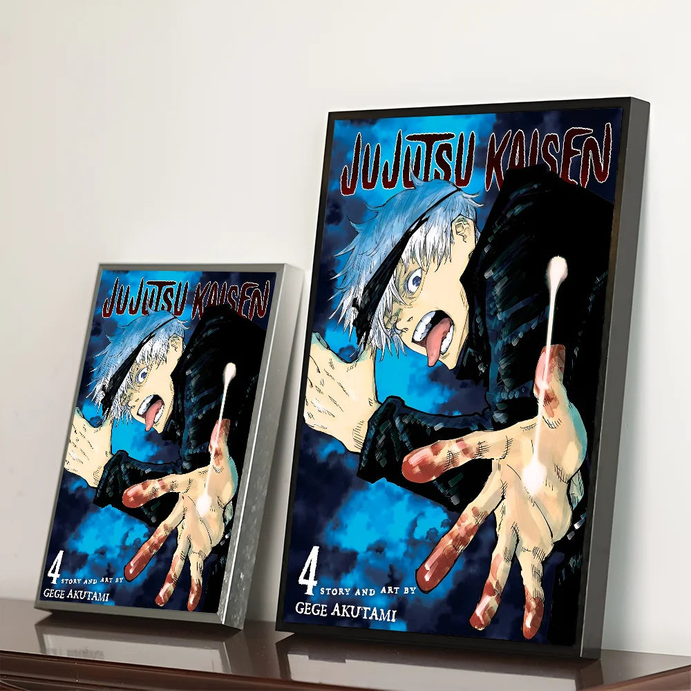 Jujutsu Kaisen Anime Classic Vintage Posters Decoracion Painting Wall Art White Kraft Paper Kawaii Room Decor