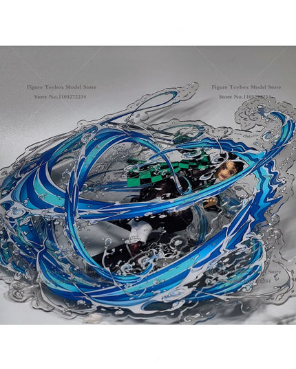 SHF 1/12 Anime Kamado Tanjirou Boy Flame Strike Special Effects Static Water Model Toys Accessory For 6" Tomioka Giyuu Decor