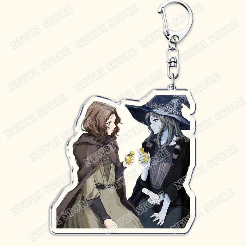 Video Game Dark Souls Keychains for Women Accessories Bag Bloodborne Malenia Melina Keyrings Jewelry Fans Gaming Friends Gift