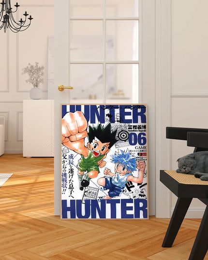 Anime Hunter X Hunter Classic Movie Posters Fancy Wall Sticker for Living Room Bar Decoration Room Wall Decor