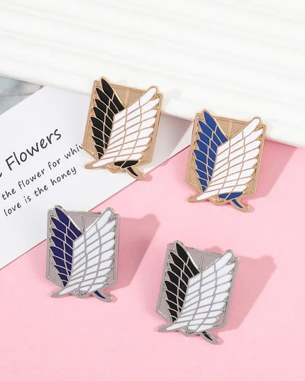 Anime Peripheral Jewelry Shirt Bag Popular Accessories Pins ZXMJ Attack on Titan Same Style Brooch Wings of Freedom Logo Badge