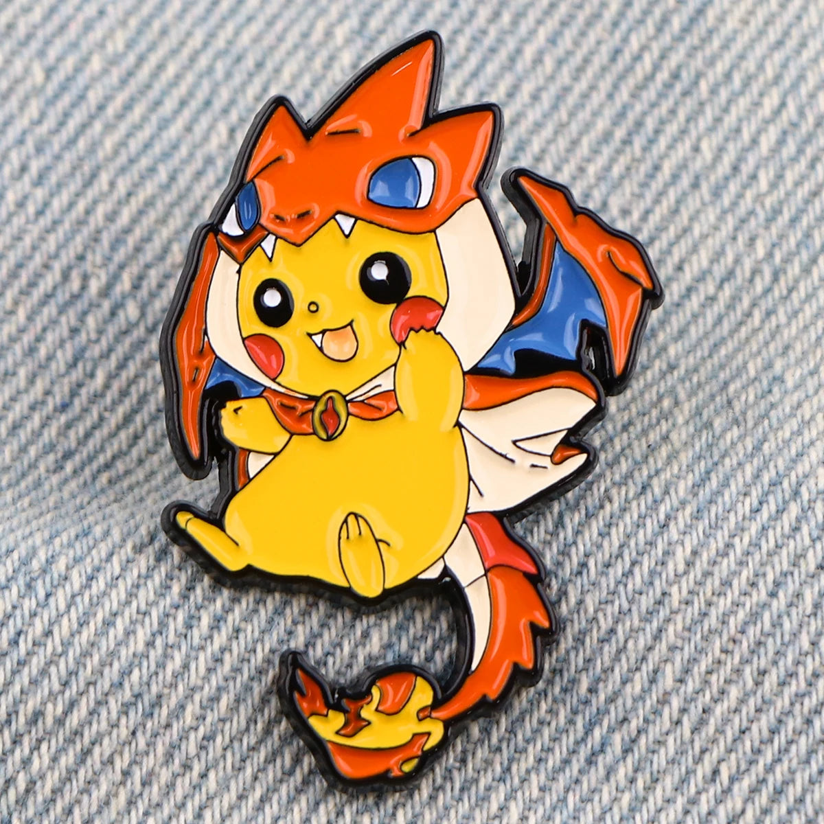 4 pcs Creative Brooch Set Cute Game Console Pikachu Togepi Charmander Enamel Pin Wallet Backpack Clothing Jewelry