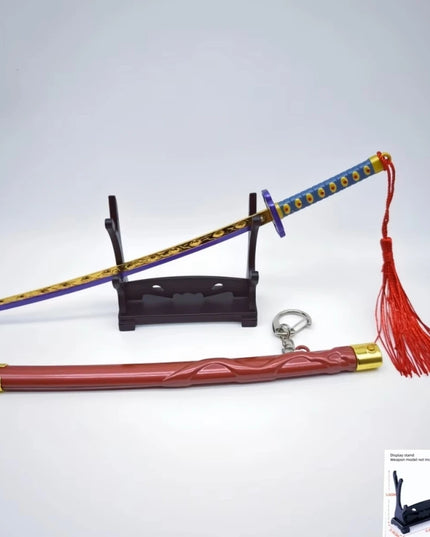 Demon Slayer Peripherals Tanjiro, Agatsuma Zenitsu Katana Full Metal Weapons Bounce Jump Knife Crafts Toy Sword Model Ornaments