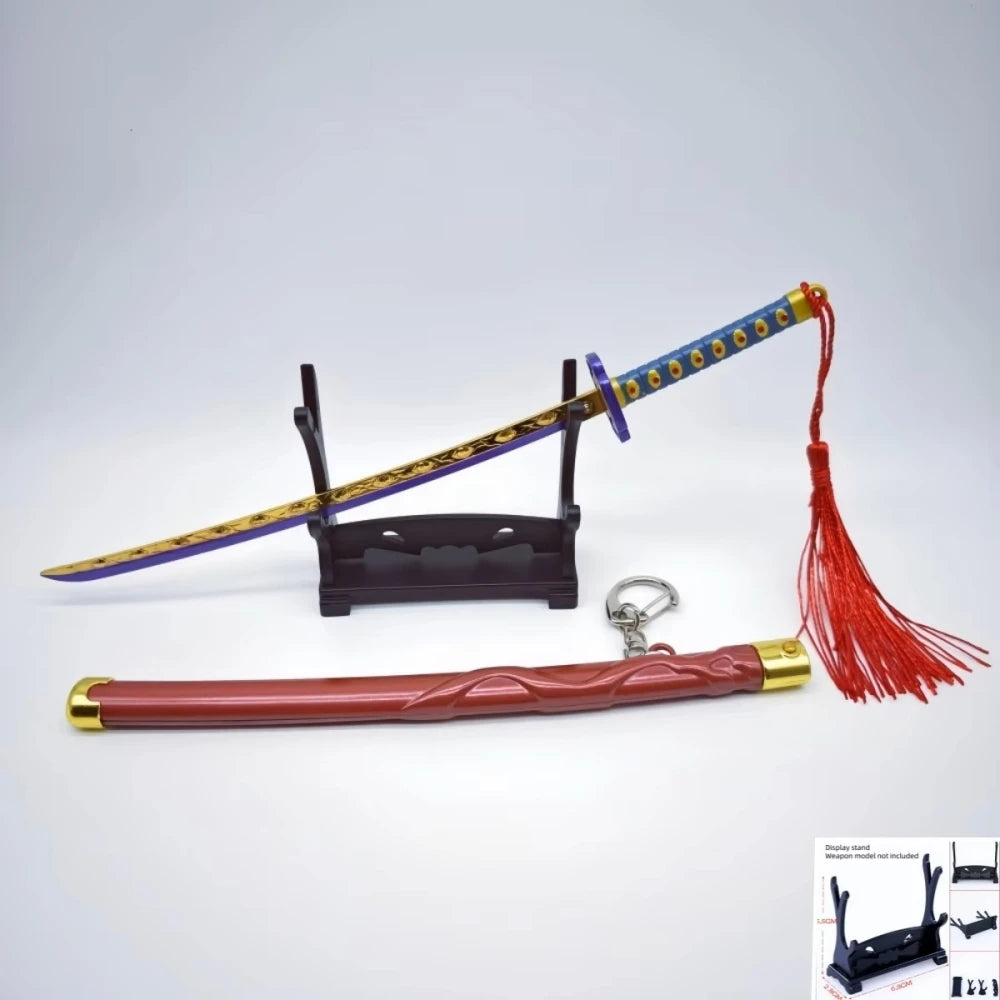 Demon Slayer Peripherals Tanjiro, Agatsuma Zenitsu Katana Full Metal Weapons Bounce Jump Knife Crafts Toy Sword Model Ornaments