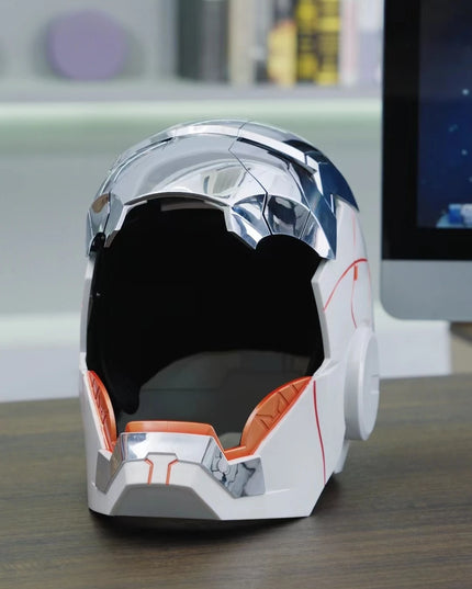 New AutoKing 1:1 Mk5 Iron Man Helmet Cosplay Voice Control Eyes with Light Model Toys for Adult Electric Wearable Christmas Gift