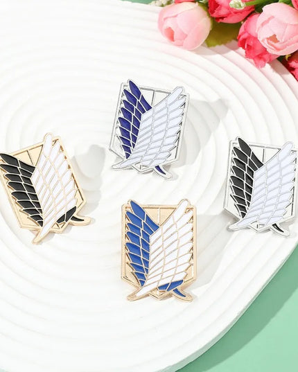 Anime Peripheral Jewelry Shirt Bag Popular Accessories Pins ZXMJ Attack on Titan Same Style Brooch Wings of Freedom Logo Badge