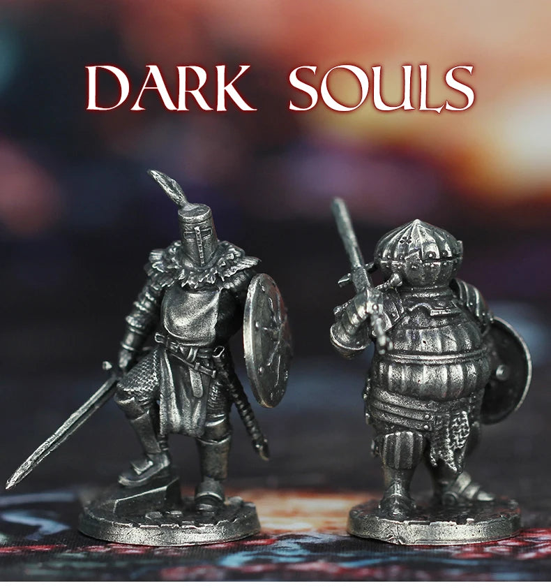 Cupronickel Dark Soul Sun Knight Onion Soldier Toys Model Finished Product Gifts Board Game Piece Miniature Ornament Accessories