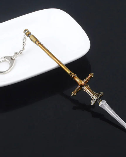 Game Dark Souls Keychain Sun Knight Shield Ornstein Artorias Sword Smough Hammer Key Chain Pendant Cosplay Jewelry