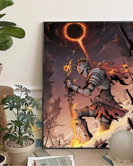 1pc DARK SOULS Adventure Game Poster Wall Art Home Decor Room Decor Digital Painting Living Room Restaurant Kitchen Art