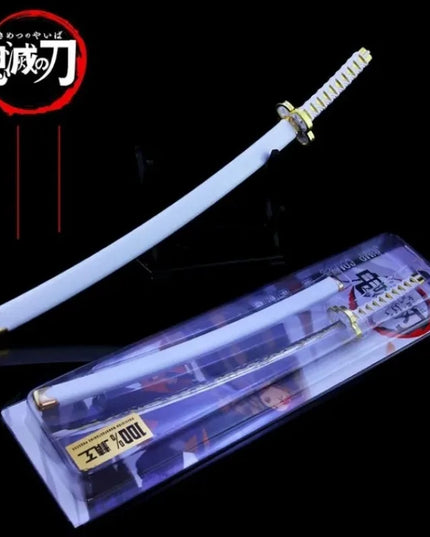 25cm Demon Slayer Katana Swords Kimetsu No Yaiba Samurai Sword Real Size Japanese Katana Anime Cosplay Prop Home Decoration