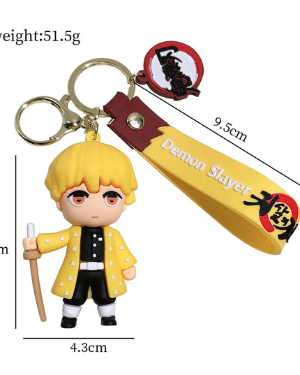 New Demon Slayer Kimetsu No Yaiba Blade of Ghost Keychain Cute Characters Bag Pendant Car Key Chain Ring Fans Gift Anime Jewelry