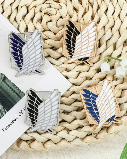 Anime Peripheral Jewelry Shirt Bag Popular Accessories Pins ZXMJ Attack on Titan Same Style Brooch Wings of Freedom Logo Badge