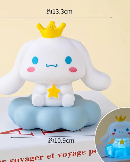 Animation Sanrios Kitty Kawaii Glowing Cloud Lamp Hello Kitty Bedside Lamp LED Night Light Cake Decoration Decoration Gift