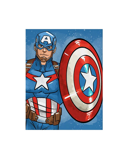 MINISO Poster Marvel Canvas Wall Art Print Mural Spider-Man Iron Man Captain America Cartoon Poster Home Decor Gift for Friends