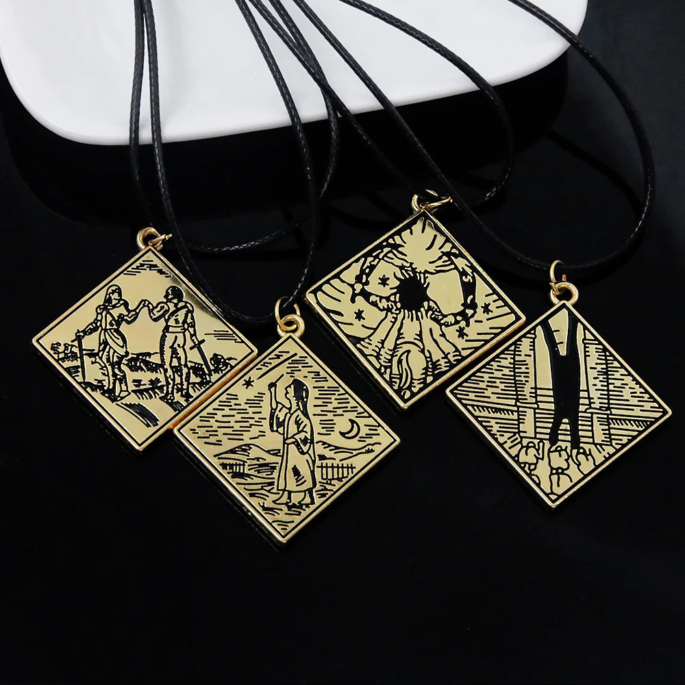 Game Ring Keychain Amulet Prosthetic Swordsman Pendant Necklaces for Men Women Bag Car Cosplay Props Accessories Jewelry