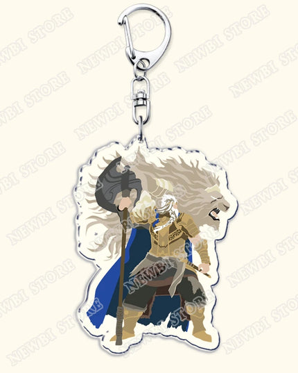 Video Game Dark Souls Keychains for Women Accessories Bag Bloodborne Malenia Melina Keyrings Jewelry Fans Gaming Friends Gift