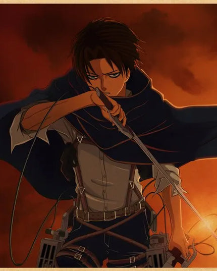 High Quality Vintage Japanese Anime Attack on Titan Retro Poster  Shingeki No Kyojin Kraft Paper Art Print Wall Sticker for Home