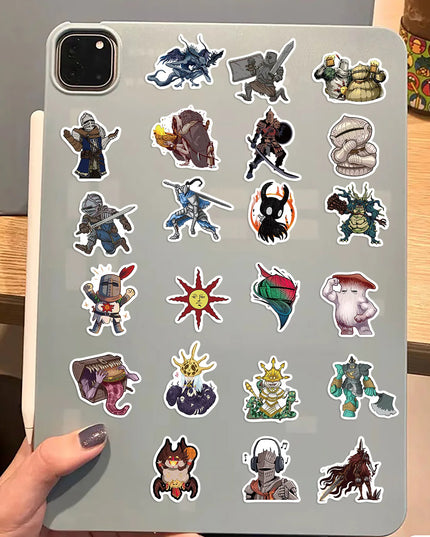 50Pcs Dark Souls Stickers Pack, Cool Game Vinyl Waterproof Decals for Water Bottle,Skateboard,Laptop,Phone,Scrapbooking