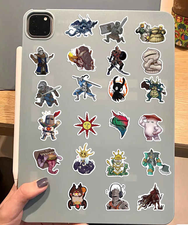 50Pcs Dark Souls Stickers Pack, Cool Game Vinyl Waterproof Decals for Water Bottle,Skateboard,Laptop,Phone,Scrapbooking