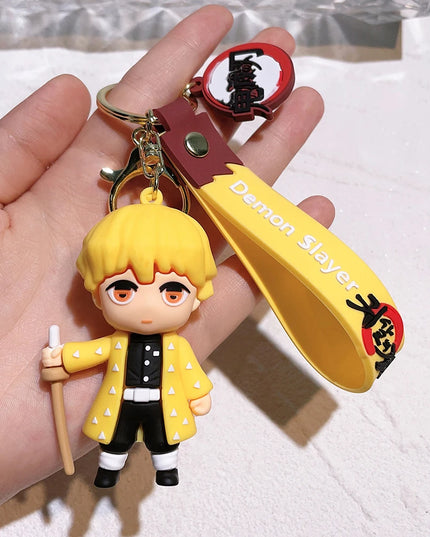 New Demon Slayer Kimetsu No Yaiba Blade of Ghost Keychain Cute Characters Bag Pendant Car Key Chain Ring Fans Gift Anime Jewelry