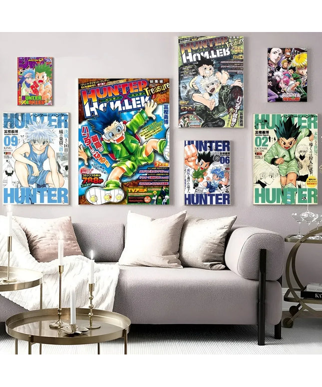 Anime Hunter X Hunter Classic Movie Posters Fancy Wall Sticker for Living Room Bar Decoration Room Wall Decor