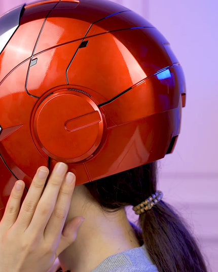 New AutoKing 1:1 Mk5 Iron Man Helmet Cosplay Voice Control Eyes with Light Model Toys for Adult Electric Wearable Christmas Gift