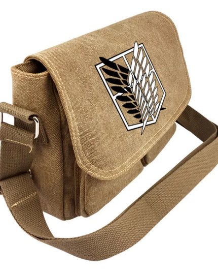 Attack on Titan Canvas Handbag Shoulder Bag Japan Anime Crossbody Bag Messenger Bags Shoulder Bag Cartoon School Book Tote Gift