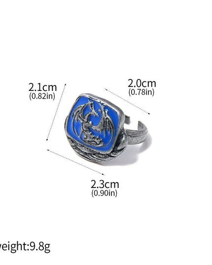 Game Dark Souls Ring Black Red Sapphire Vintage Style Ring Adjustable Metal Rings For Women Men Cosplay Jewelry Accessories Gift