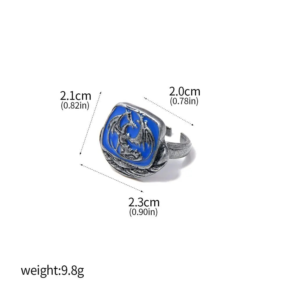 Game Dark Souls Ring Black Red Sapphire Vintage Style Ring Adjustable Metal Rings For Women Men Cosplay Jewelry Accessories Gift