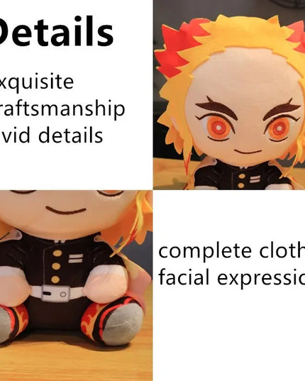 20cm Hot Japan Demon Slayer Plush Dolls Lovely Anime Kimetsu No Yaiba Kamado Tanjirou Nezuko Zenitsu Kyoujurou Toys Kids Gifts