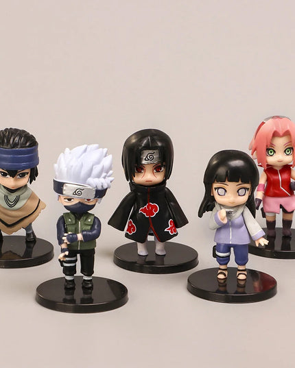 Hot 12Pcs/Set Anime Naruto Shippuden Hinata Sasuke Itachi Kakashi Gaara Figure Toys Q Version PVC Figurine Model Dolls Gifts